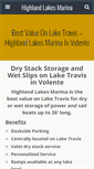 Mobile Screenshot of highlandlakesmarina.com