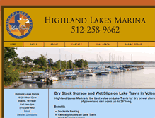 Tablet Screenshot of highlandlakesmarina.com